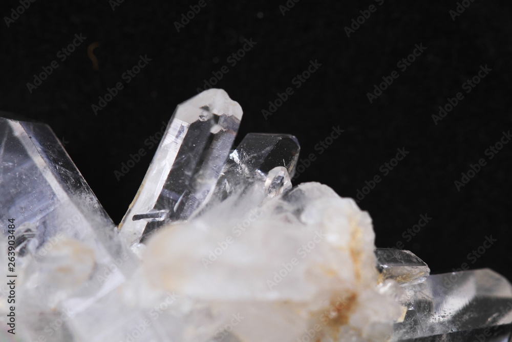 crystal isolated on the black background crystal isolated on the black background