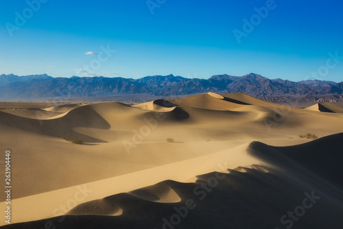 Sand Dunes at Sunset in Death Valley National Park, California photo