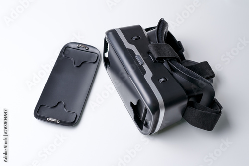 isolated virtual reality glasses on white background
