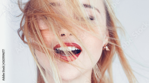 Young blonde woman portrait...