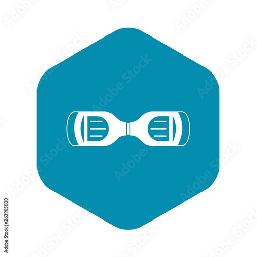 Hoverboard gyro pod top view icon. Simple illustration of hoverboard gyro pod top view vector icon for web