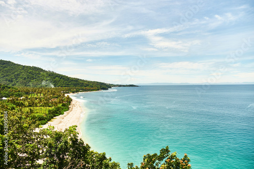 Top view of the beach. Lombok Island. photo