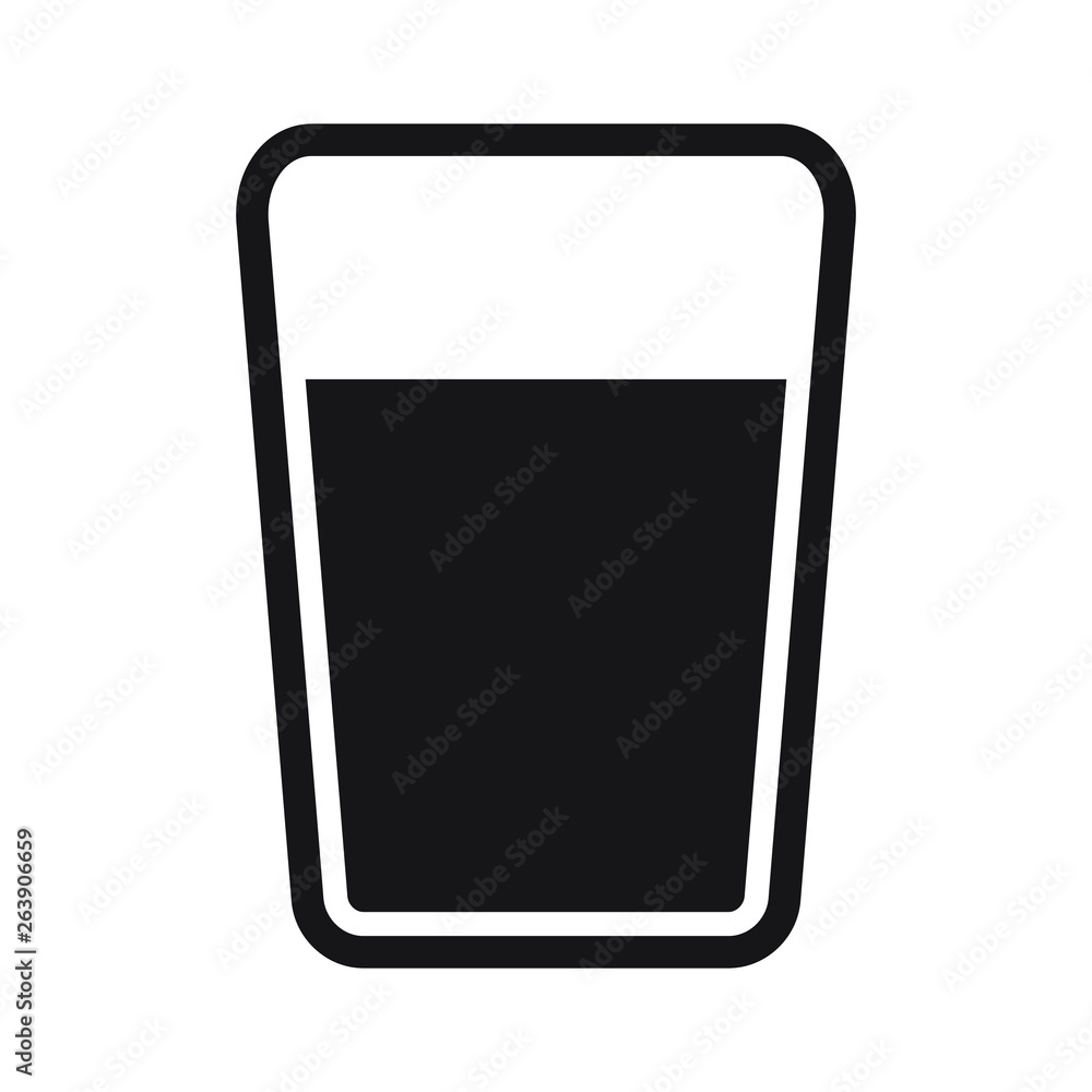 Vector glass of water icons, fresh juice drink icon Vector glass of water icons, fresh juice drink icon