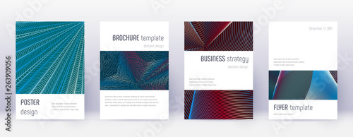 Minimalistic brochure design template set. Red abs © Begin Again