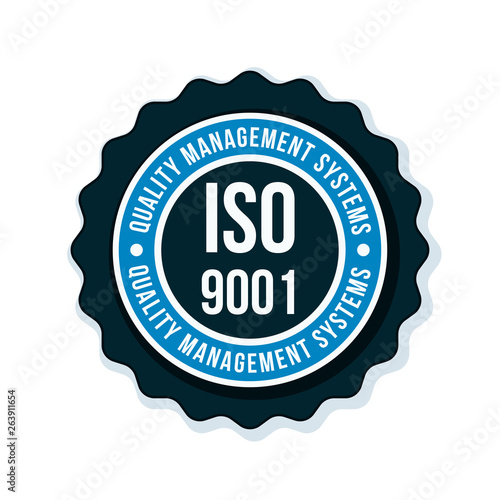 ISO 9001 label illustration