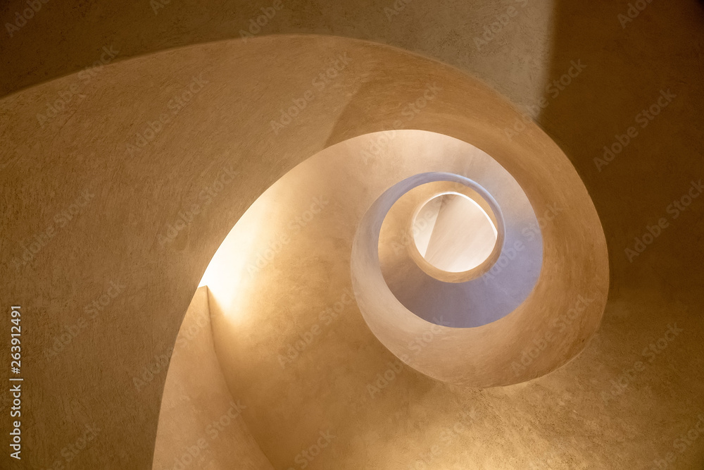 Modern spiral staircase - obrazy, fototapety, plakaty 