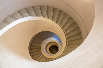 Fotobehang Trappen Moderne stenen trap in interieur  © magann