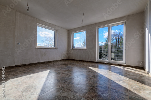The interior of a new apartment. HDR - high dynamic range