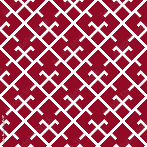 Latvian happiness cross ornamental Martina symbol seamless pattern. Vector illustration.