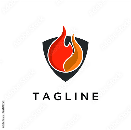 Fire Shield logo template designs