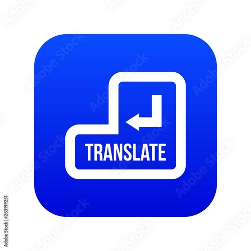 Translate button icon digital blue for any design isolated on white vector illustration