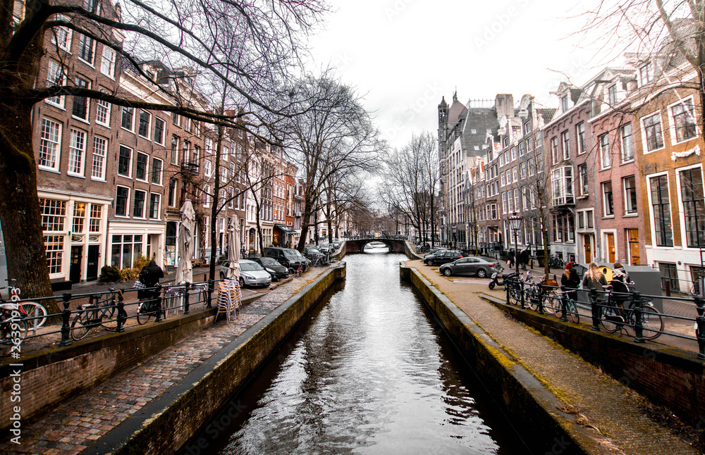 Canals of Amsterdam, Holland.