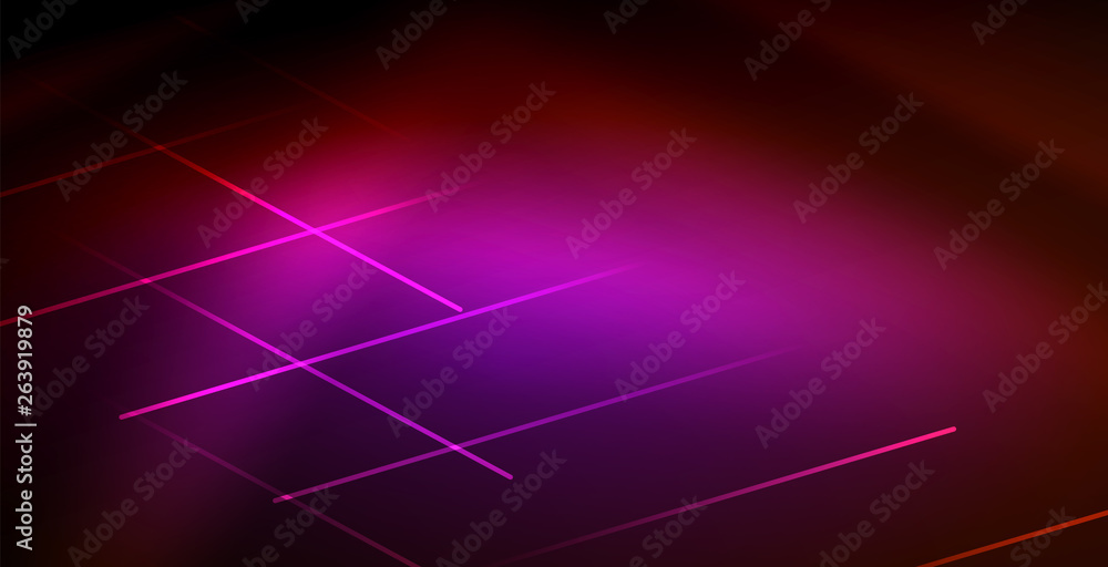 Neon glowing wave, magic energy and light motion background Neon glowing wave, magic energy and light motion background