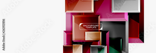 Minimal square banner abstract background