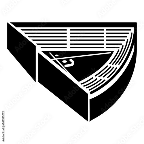 Baseball arena icon. Simple illustration of baseball arena vector icon for web design isolated on white background