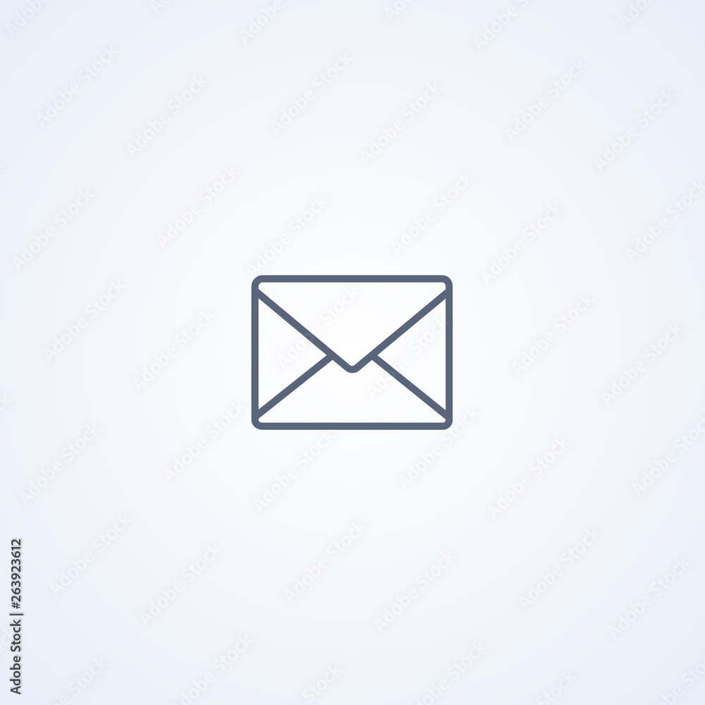 Mail, envelope, vector best gray line icon Mail, envelope, vector best gray line icon