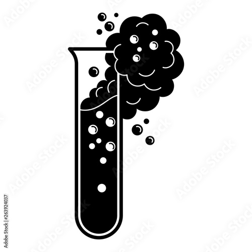Bubble test tube icon. Simple illustration of bubble test tube vector icon for web design isolated on white background