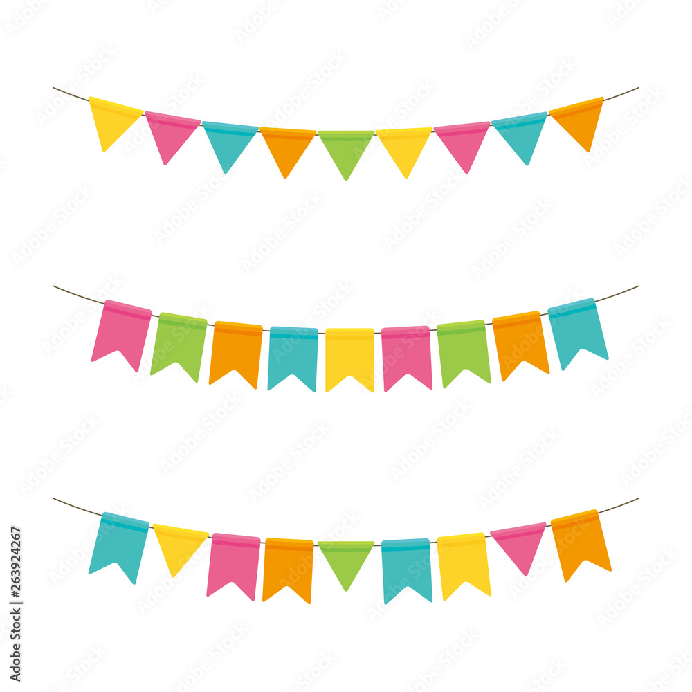 パーティーフラッグ イラスト セット Stock Vector Adobe Stock パーティーフラッグ イラスト セット Stock Vector Adobe Stock