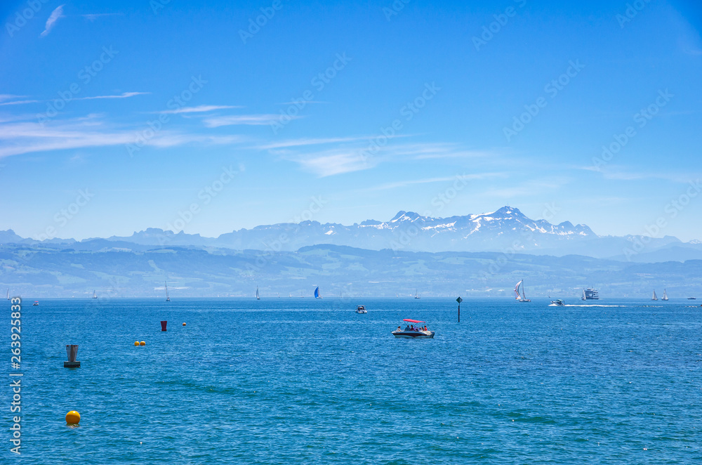 View over Lake Constance from Friedrichshafen, Germany View over Lake Constance from Friedrichshafen, Germany