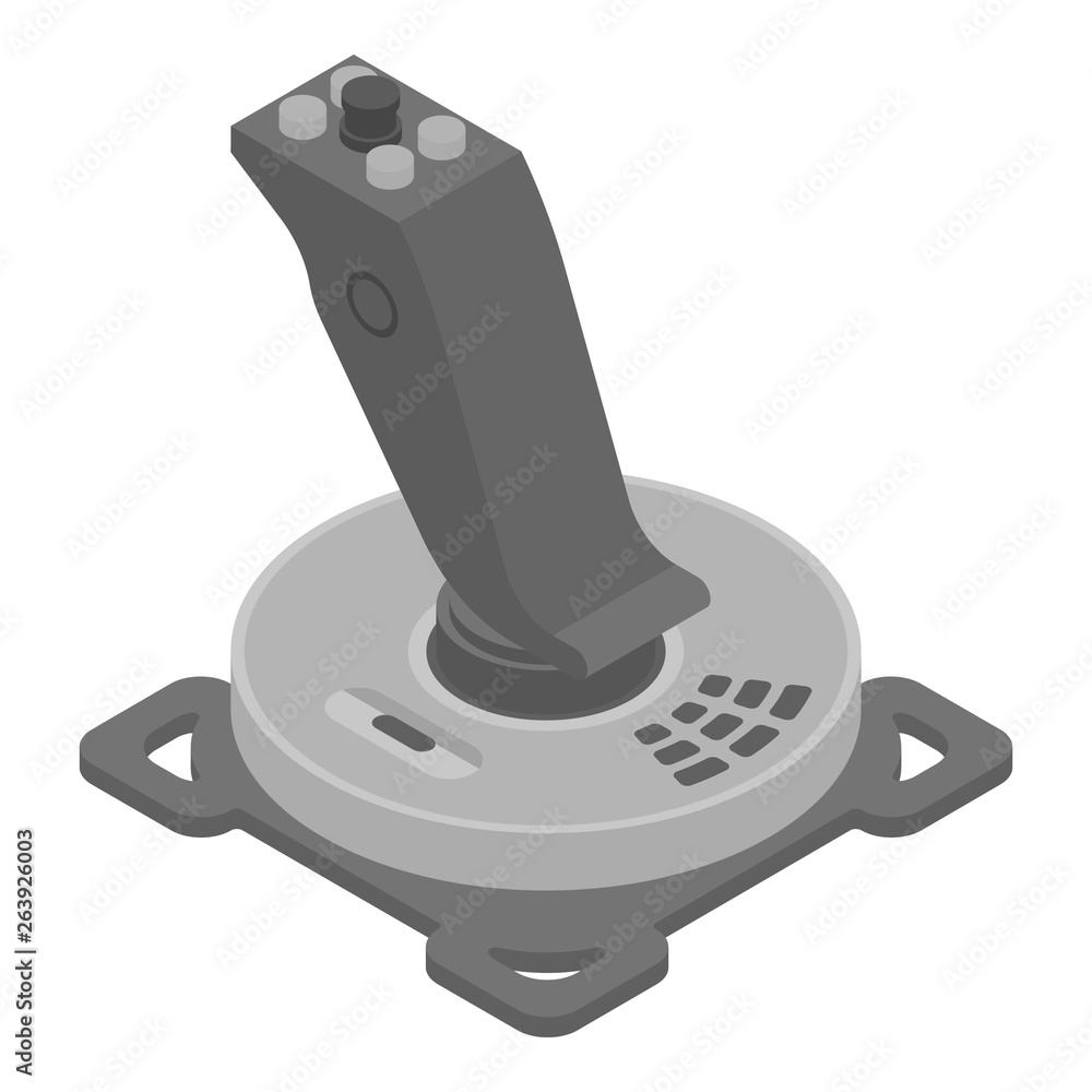 Air joystick icon. Isometric of air joystick vector icon for web design isolated on white background Air joystick icon. Isometric of air joystick vector icon for web design isolated on white background