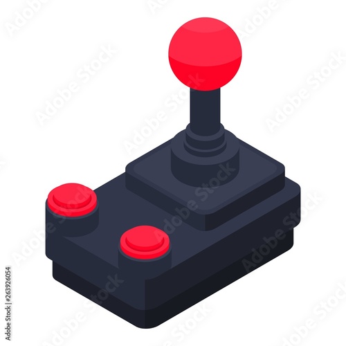 Old joystick icon. Isometric of old joystick vector icon for web design isolated on white background