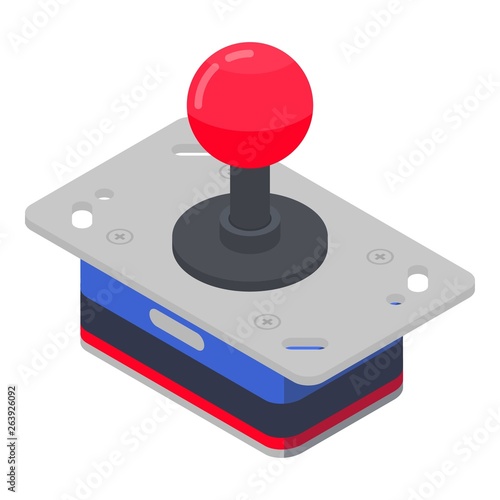 Control joystick icon. Isometric of control joystick vector icon for web design isolated on white background