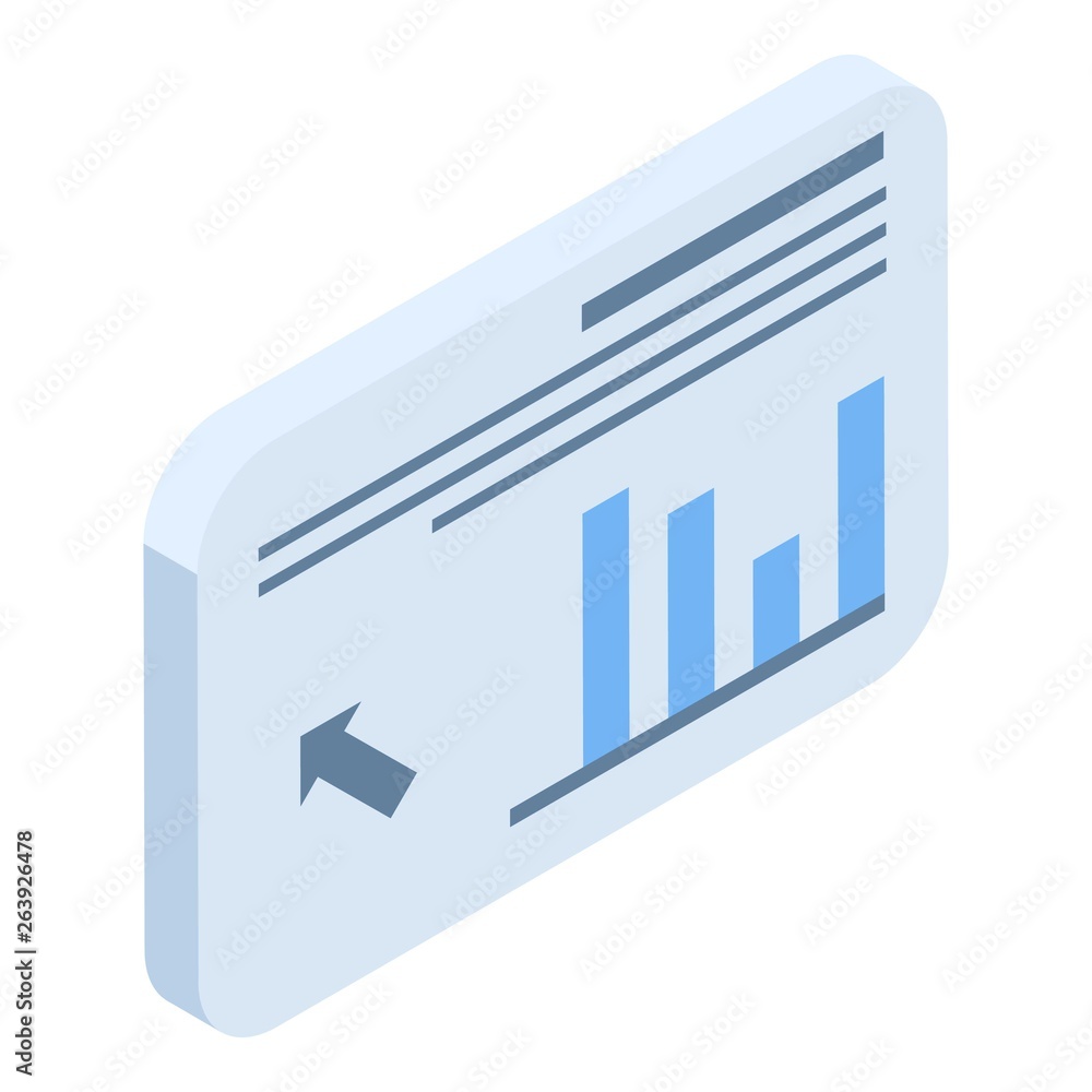 Graph web chart icon. Isometric of graph web chart vector icon for web design isolated on white background Graph web chart icon. Isometric of graph web chart vector icon for web design isolated on white background