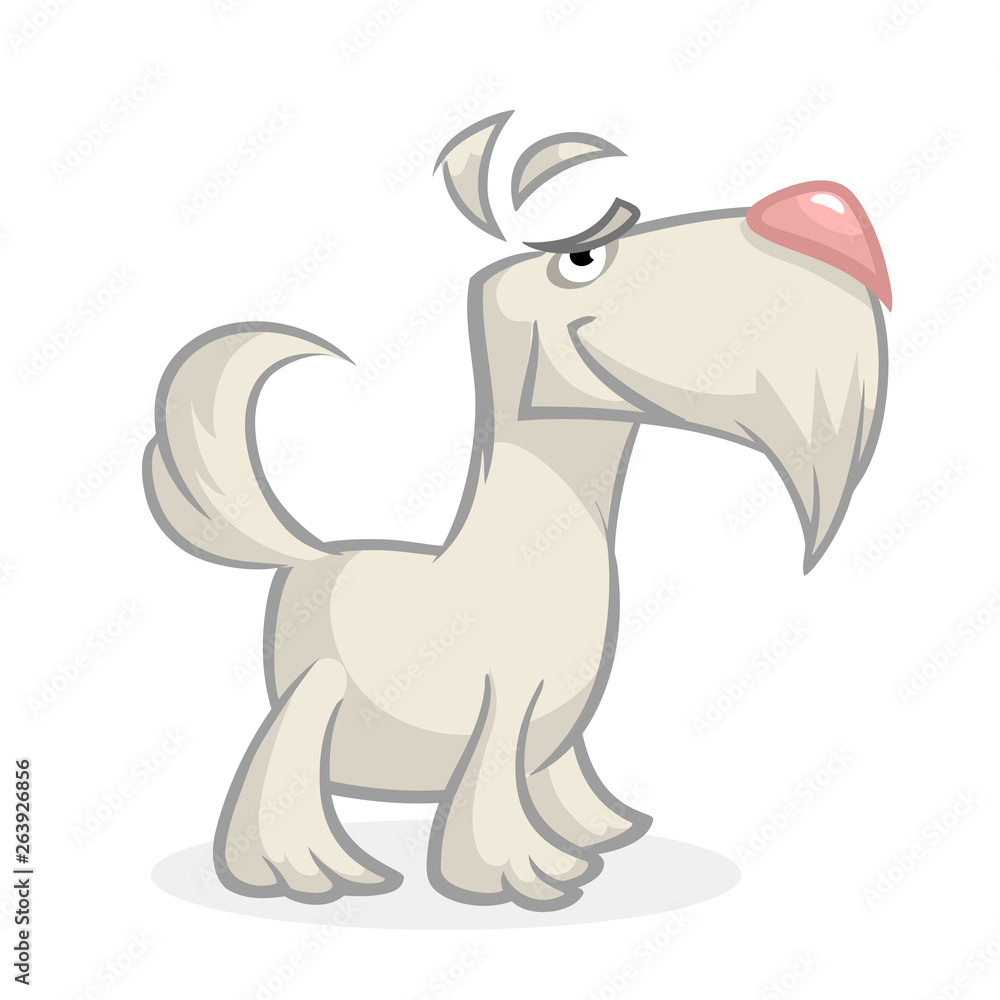 Fototapeta premium Pretty and funny scottish terrier dog cartoon illustration