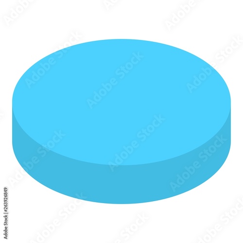 Circle pie chart icon. Isometric of circle pie chart vector icon for web design isolated on white background