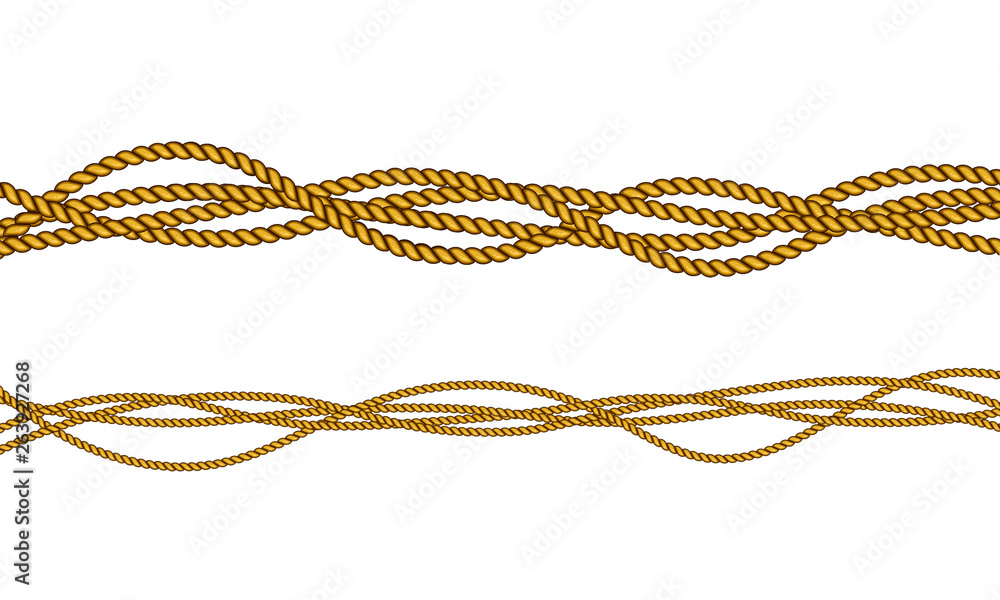 Realistic fiber ropes.