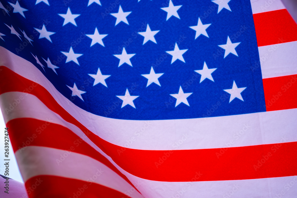 Wavy of United Stated of America flag with white background.-Image. Wavy of United Stated of America flag with white background.-Image.