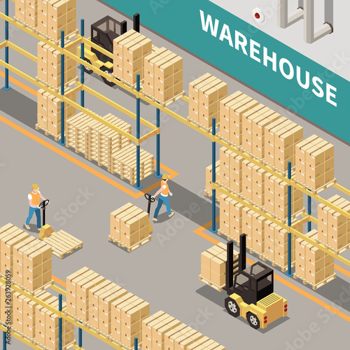 Warehouse Isometric Illustration