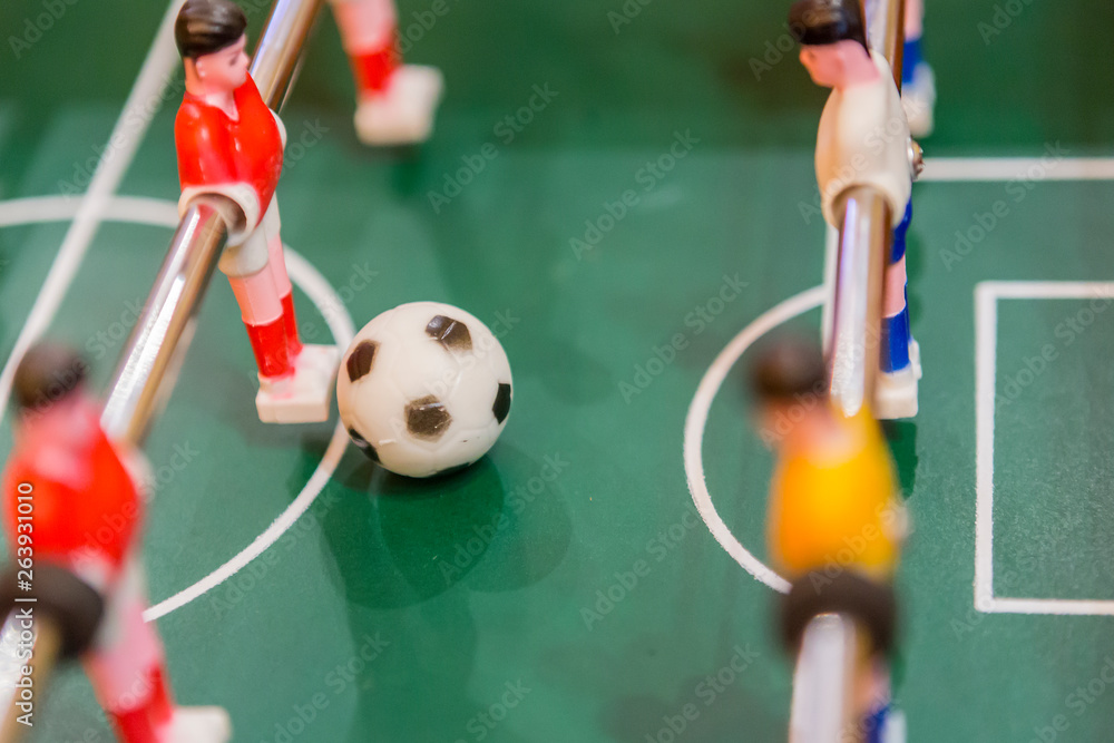 mini football table for play and fun for children. football game for boys and girls, fun at home. mini football table for play and fun for children. football game for boys and girls, fun at home.