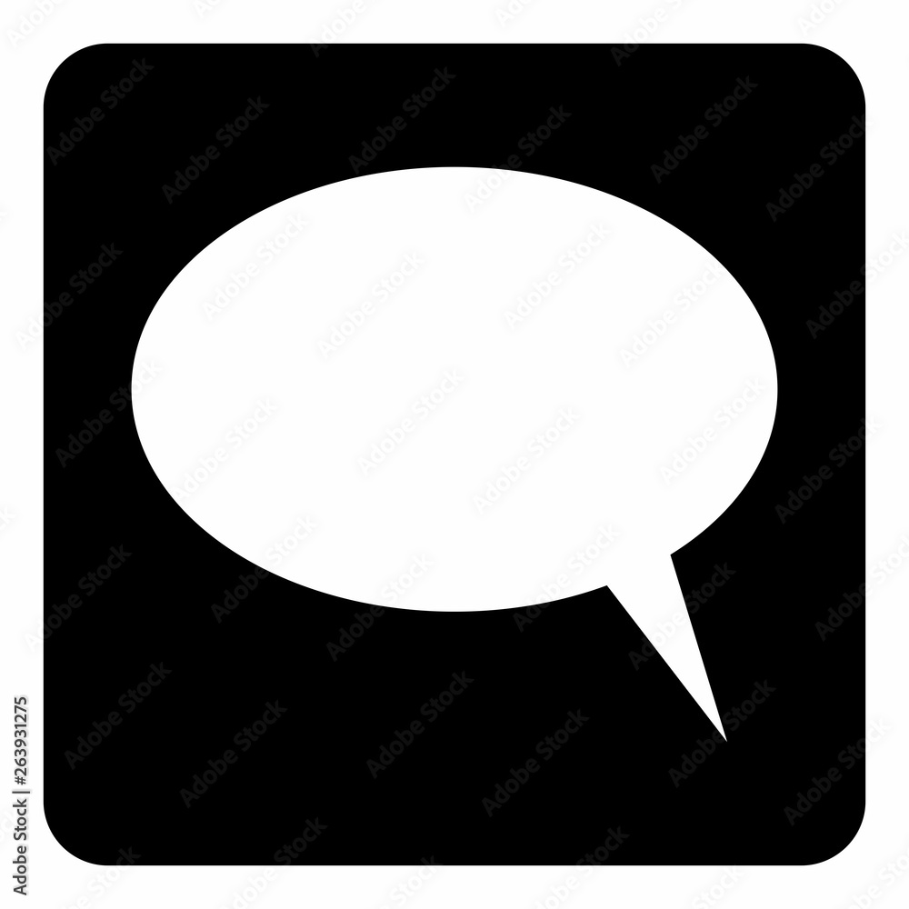 Bubble speech icon illustration