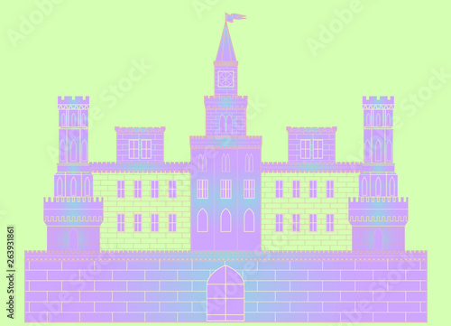 illustration of a stylized medieval castle
