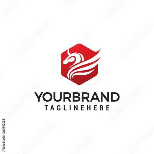Wallpaper Mural Pegasus logo design concept template vector Torontodigital.ca