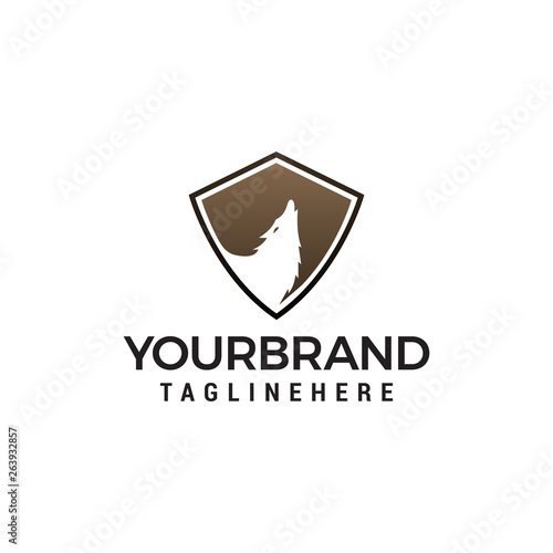 Free Download Wolf shield logo. wolf security shield logo design concept template vector - GFXLoad