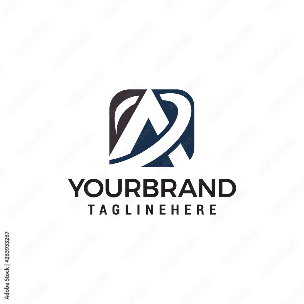 Letter A circle logo design concept template vector Letter A circle logo design concept template vector