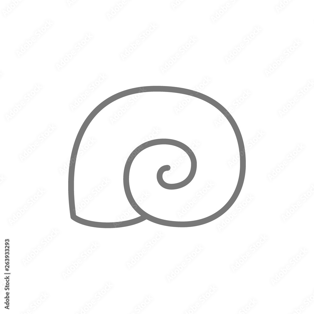 Seashell line icon. Seashell line icon.