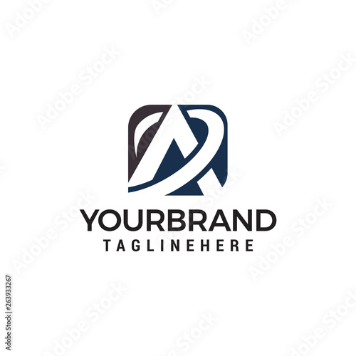 Free Download Letter A circle logo design concept template vector - GFXLoad