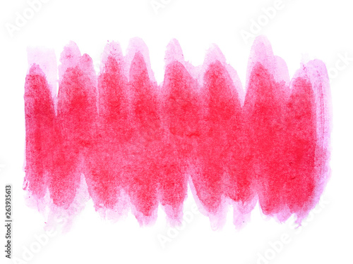 Abstract watercolor on white background. Red watercolor scribble texture. Red abstract watercolor background. It is a hand drawn.