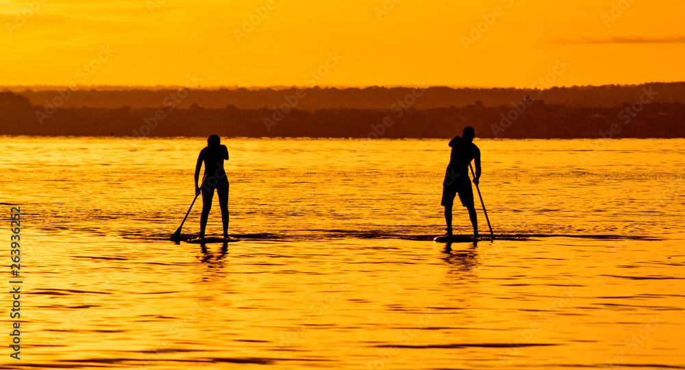 Fototapeta premium Sup sunsest