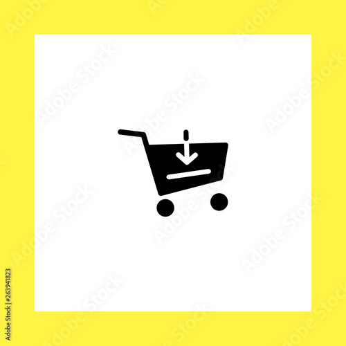 purchase cart vector icon. flat design