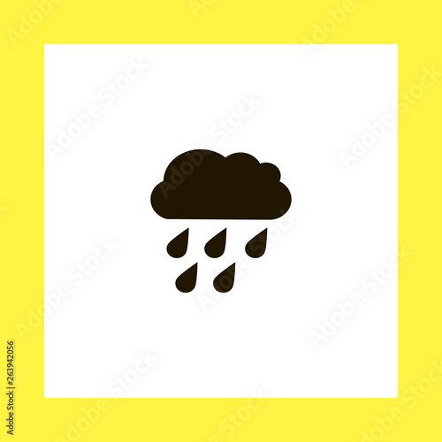 rain vector icon. flat design