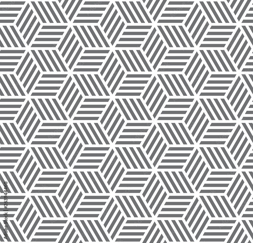 Abstract hexagonal seamless pattern