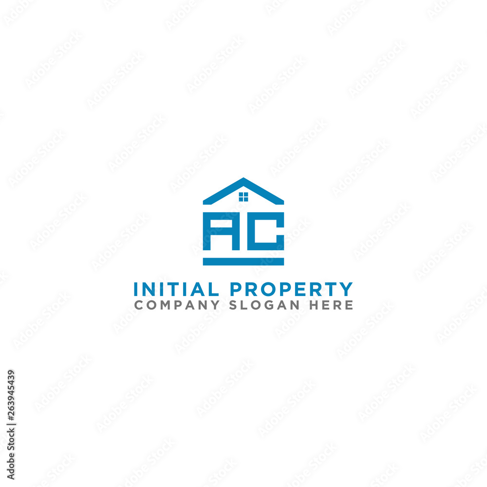 Logo template vector Design, property, real estate with the initials AC - Vector Logo template vector Design, property, real estate with the initials AC - Vector