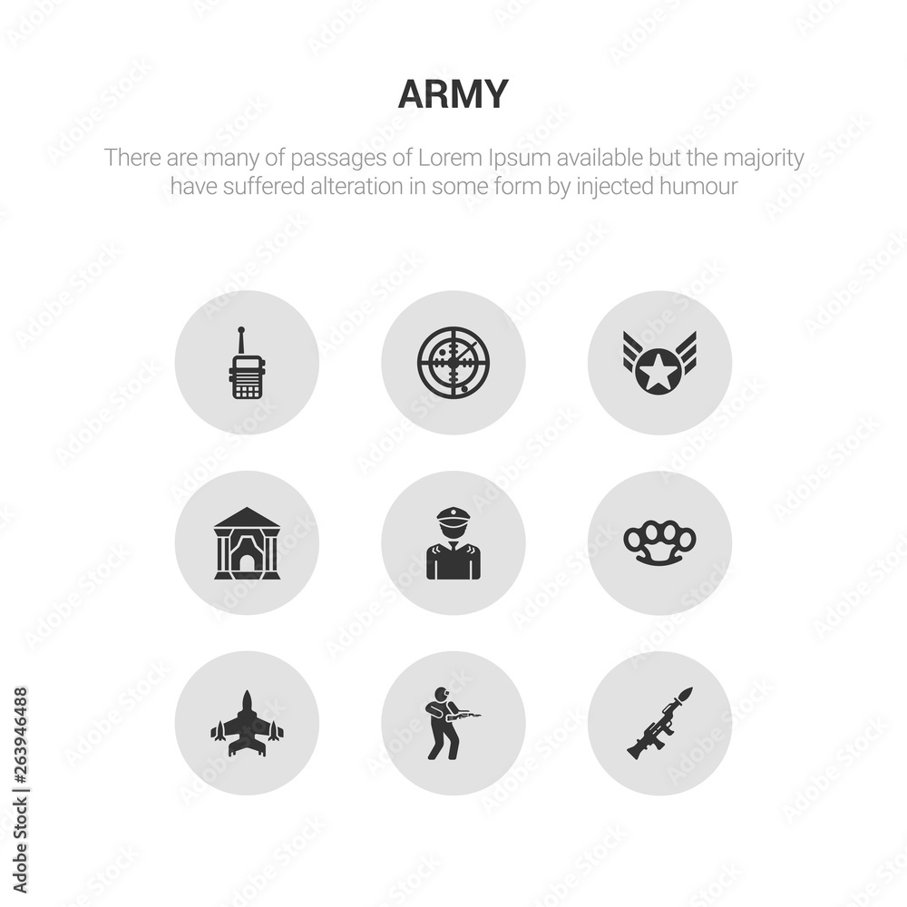 9 round vector icons such as grenade launcher, infantry, jet, knuckle, lieutenant contains militar antique building, militar in, militar radar, radio. grenade launcher, infantry, icon3_, gray army 9 round vector icons such as grenade launcher, infantry, jet, knuckle, lieutenant contains militar antique building, militar in, militar radar, radio. grenade launcher, infantry, icon3_, gray army