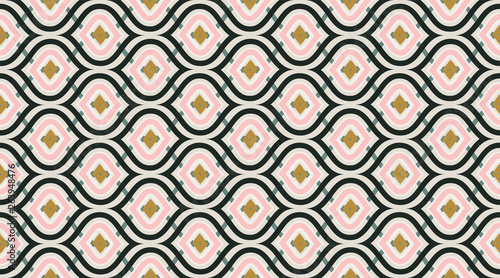 Fotografie, Obraz Seamless pattern geometric
