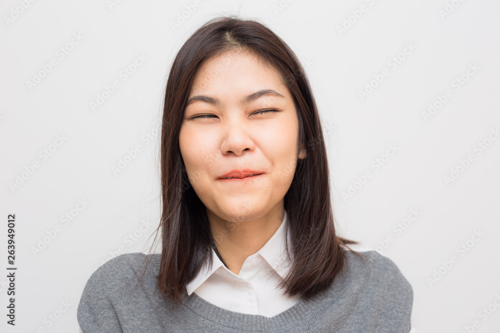 Smiling beautiful asian white collar women Smiling beautiful asian white collar women