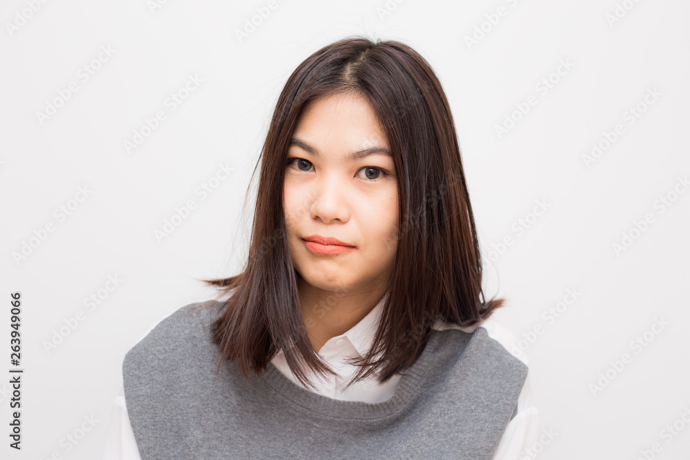 Smiling beautiful asian white collar women Smiling beautiful asian white collar women